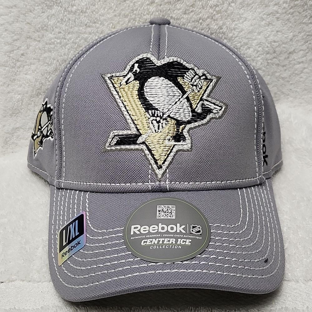 Reebok Pittsburgh Penguins L/XL Stretchfit Hat - New